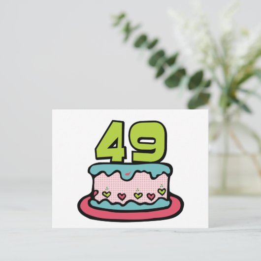 49 jaar oude vogelbeker briefkaart (Staand voorkant)