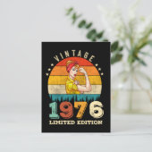 49 Jaar Verjaardag 1976 Vintage 49e Verjaardag Vro Briefkaart (Staand voorkant)
