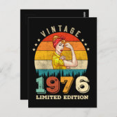49 Jaar Verjaardag 1976 Vintage 49e Verjaardag Vro Briefkaart (Voorkant / Achterkant)