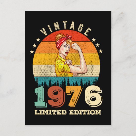 49 Jaar Verjaardag 1976 Vintage 49e Verjaardag Vro Briefkaart (Voorkant)