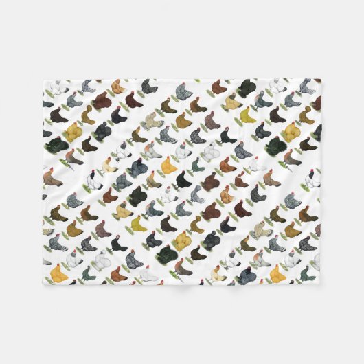 49 Kippen Fleece Deken (Voorkant (Horizontaal))