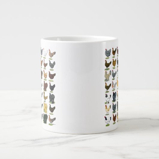 49 kippen grote koffiekop (Voorkant)