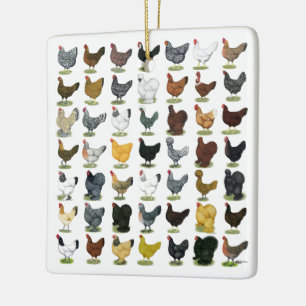 49 Kippen Keramisch Ornament