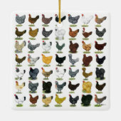 49 Kippen Keramisch Ornament (Achterkant)