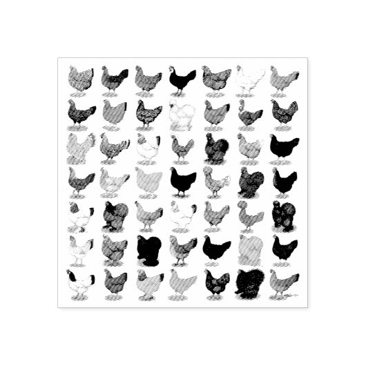 49 kippen rubberstempel (Afrduk)