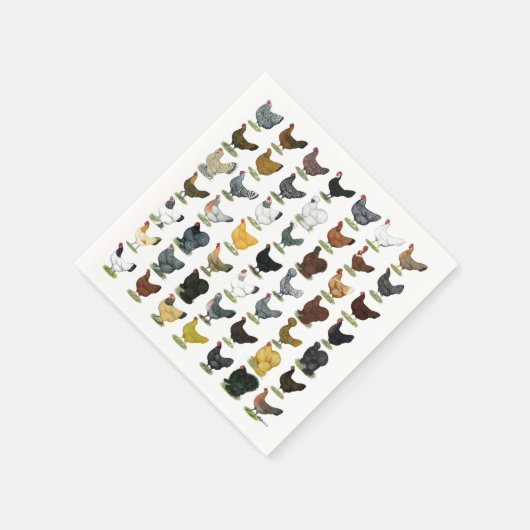 49 kippen servet (Hoek)