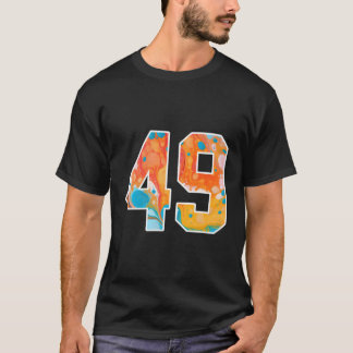 49 Kleurrijke sportteamnummers voor en achter T-shirt