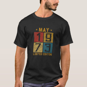 49 mei 1973, geboren in 1973 49 jaar t-shirt