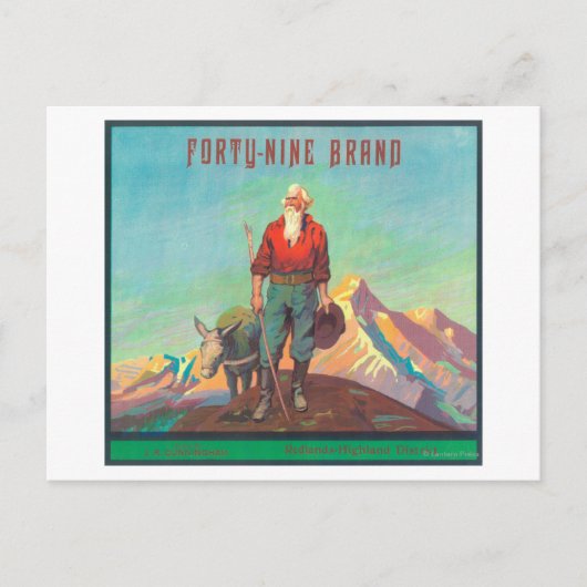 49 Oranje LabelRedlands, CA Briefkaart (Voorkant)