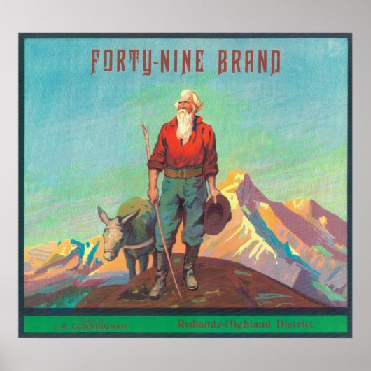 49 Oranje LabelRedlands, CA Poster (Voorkant)