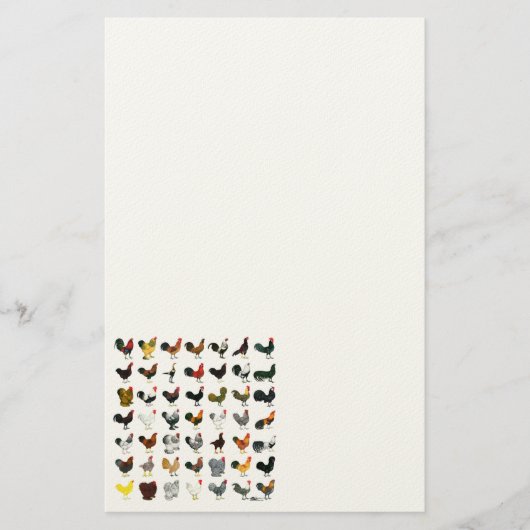 49 Roosters Briefpapier (Voorkant)