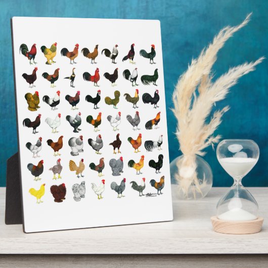 49 Roosters Fotoplaat (Zijkant)