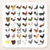 49 Roosters Kartonnen Onderzetters (Voorkant)