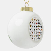 49 Roosters Keramische Bal Ornament (Links)