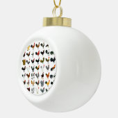 49 Roosters Keramische Bal Ornament (Rechts)