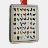 49 Roosters Metalen Ornament (Rechts)