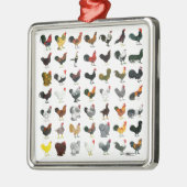 49 Roosters Metalen Ornament (Links)