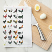 49 Roosters Theedoek (Quarter Fold)