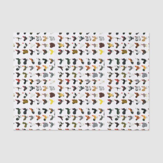 49 Roosters Tissuepapier (Voorkant)