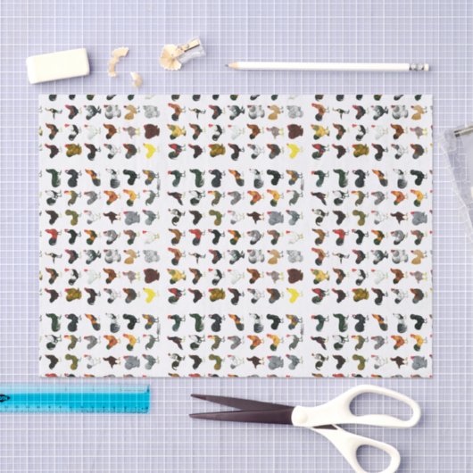 49 Roosters Tissuepapier (Craft)