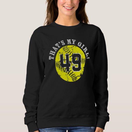 49 Softball Player dat mijn meisje haar moeder vad Trui (Voorkant)