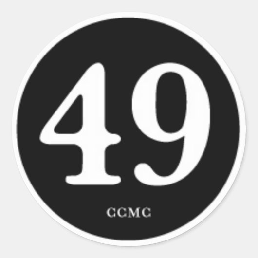 49CC MC " PATCH OF HONOR" RONDE STICKER (Voorkant)