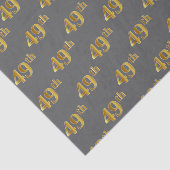 49e (49e) gebeurtenis grijs, Faux Gold Tissuepapier (Detail)