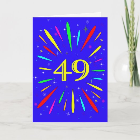 49e 'Birthday Explosion'-Kaart Kaart (Voorkant)