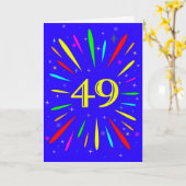 49e 'Birthday Explosion'-Kaart Kaart (Gele Bloem)