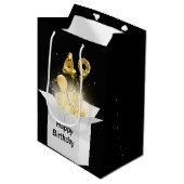 49e goudzeemeerballonnen in witte doos medium cadeauzakje (Voorkant Gekanteld)