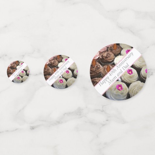 49e Jubileum voor bruiloft Confetti (Achterkanten)