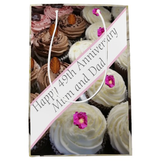 49e Jubileum voor bruiloft Medium Cadeauzakje (Voorkant)