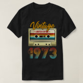 49e verjaardag 1973 cassette voor mannen w t-shirt (Design voorkant)