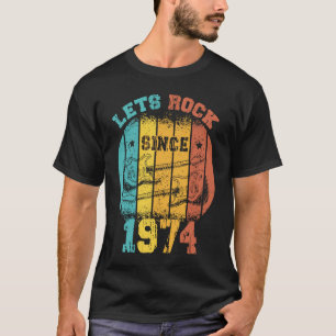 49e verjaardag 1974 Retro 49 jaar oud Guit T-shirt