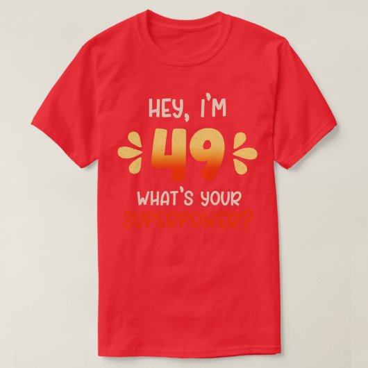 49e verjaardag 3 t-shirt (Design voorkant)