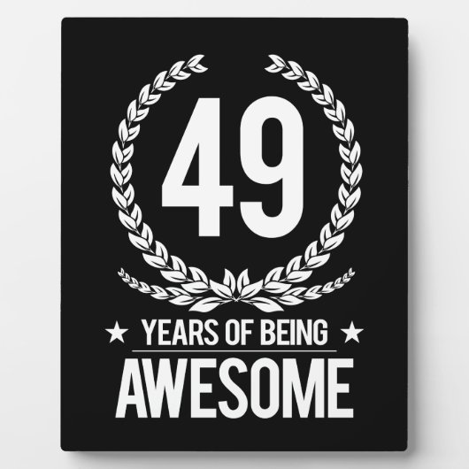 49e verjaardag (49 jaar Geweldige) Fotoplaat (Voorkant)