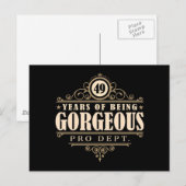 49e verjaardag (49 jaar prachtige) briefkaart (Voorkant / Achterkant)