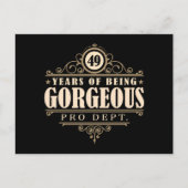 49e verjaardag (49 jaar prachtige) briefkaart (Voorkant)