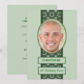 49e verjaardag Afbeelding voor uitnodiging van de  (Voorkant / Achterkant)