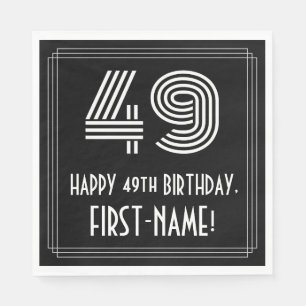 49e verjaardag: Art Deco geïnspireerd look "49" + Servet