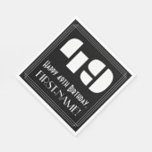 49e verjaardag: Art Deco geïnspireerd look "49" +  Servet (Hoek)