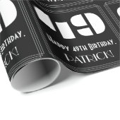 49e verjaardag: Art Deco Geïnspireerde look "49" e Cadeaupapier (Rol Hoek)