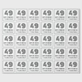 49e verjaardag: Art Deco geïnspireerde stijl "49"  Cadeaupapier