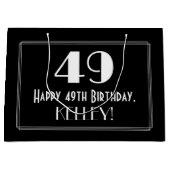 49e verjaardag: Art Deco geïnspireerde stijl "49", Groot Cadeauzakje (Voorkant)