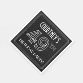 49e verjaardag: Art Deco Style + aangepaste naam Servet (Hoek)