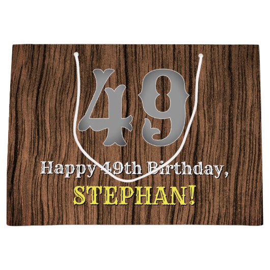 49e verjaardag: Country Western geïnspireerd uiter Groot Cadeauzakje (Voorkant)