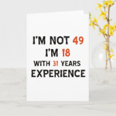 49e verjaardag design kaart (Gele Bloem)