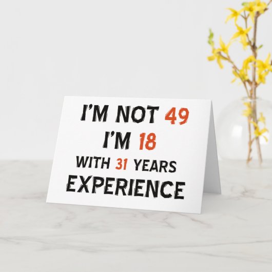 49e verjaardag design kaart (Gele Bloem)