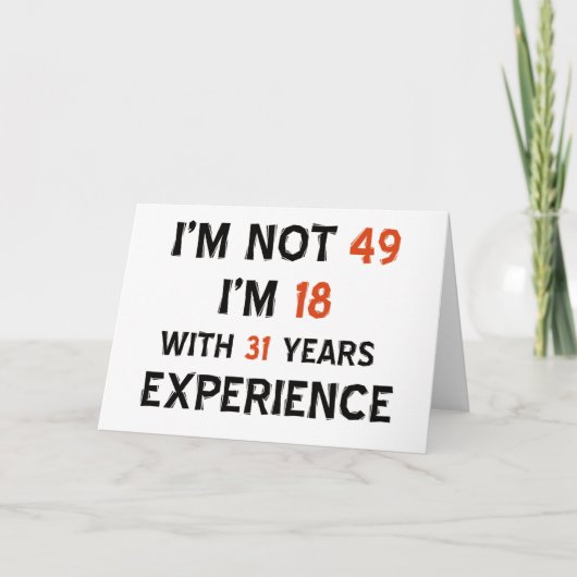 49e verjaardag design kaart (Voorkant)