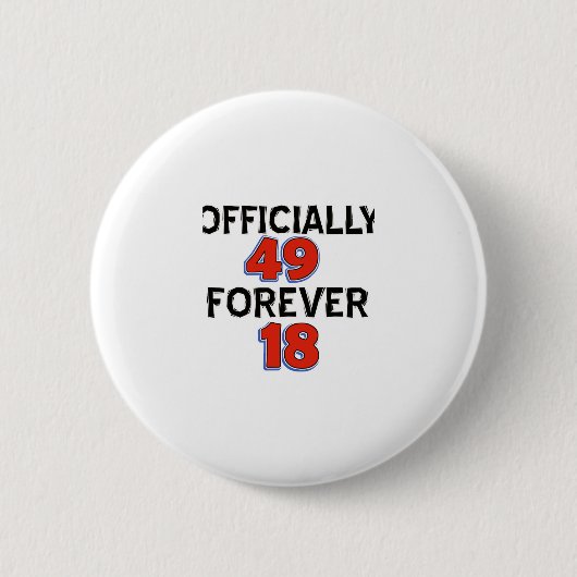 49e verjaardag design ronde button 5,7 cm (Voorkant)